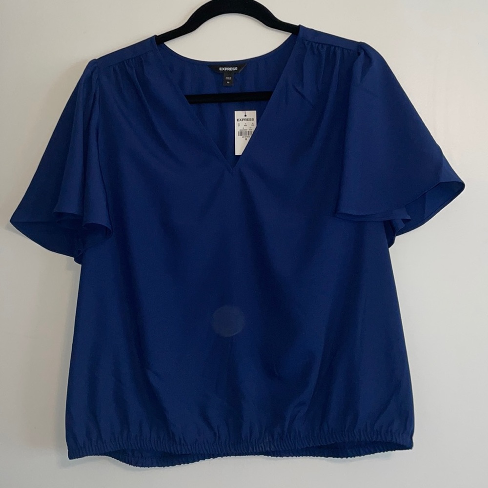Express navy blue blouse
